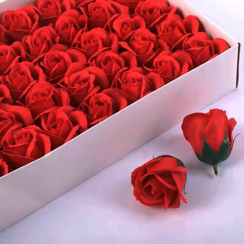 Kırmızı Sabun Gül 50'li Paket - Toptanalim
