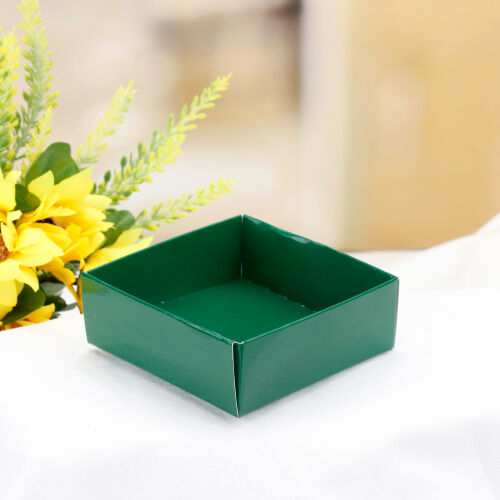 Koyu Yeşil Altlık 8x8x3 cm - Kare Dekor