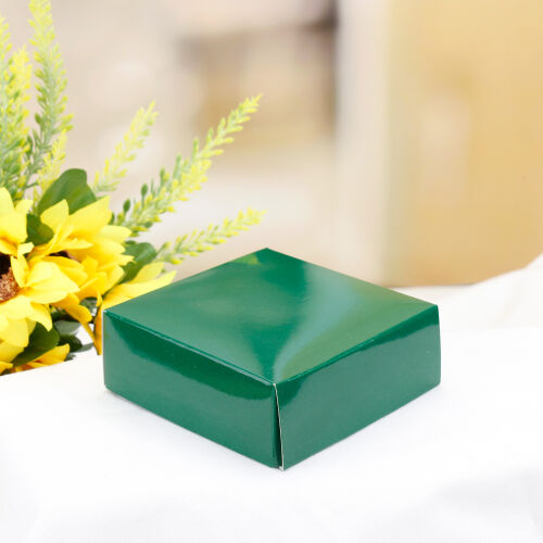 Koyu Yeşil Altlık 8x8x3 cm - Kare Dekor (1)