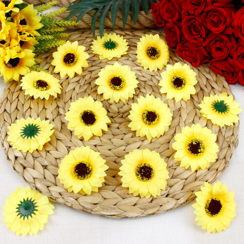 Kumaş Günebakan 300'lü Paket 6CM - Kare Dekor