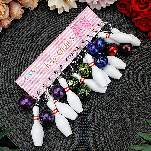 Labut Renkli Bowling Topu Anahtarlık 12’Li Paket - 4
