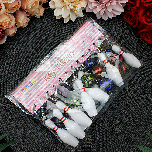 Labut Renkli Bowling Topu Anahtarlık 12’Li Paket - 5