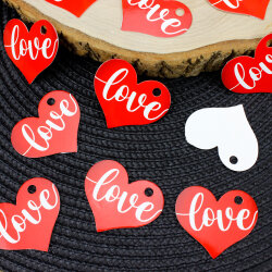 Love Baskılı Kalp Kart Etiket 100’lü Paket - 2
