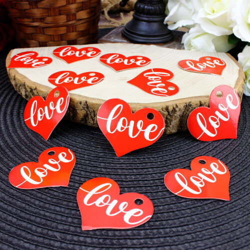 Love Baskılı Kalp Kart Etiket 100’lü Paket - Toptanalim