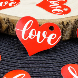 Love Baskılı Kalp Kart Etiket 100’lü Paket - 3