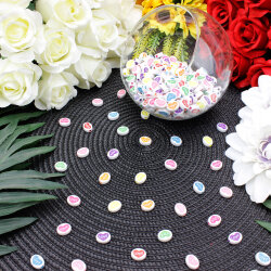 Love Yazılı Oval Boncuk 10x12 mm (500 Adet) - 1