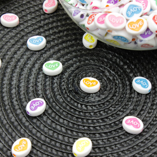 Love Yazılı Oval Boncuk 10x12 mm (500 Adet) - Toptanalim (1)