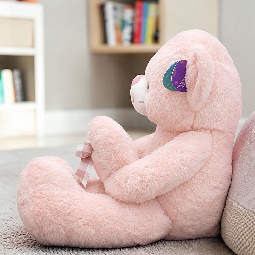 Love You Kalpli Peluş Ayı Pudra 60 cm - Toptanalim (1)