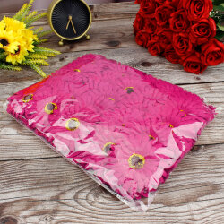 Lüks Kumaş Gerbera Kafa 10 cm 50’li Paket Fuşya - 3