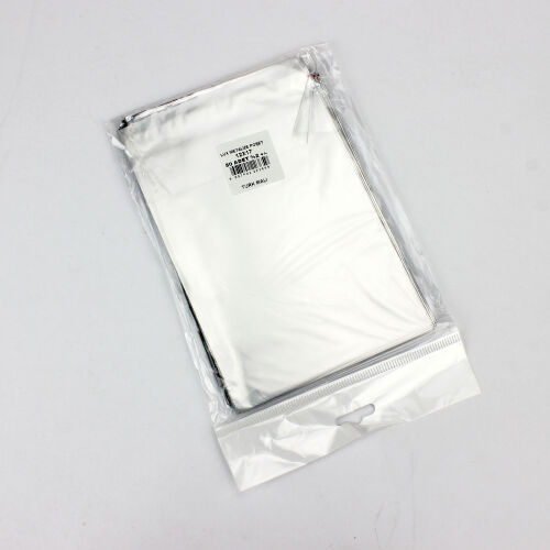 Lüx Metalize Bantlı Poşet Gri 50'li Paket 12X17CM - Kare Dekor (1)