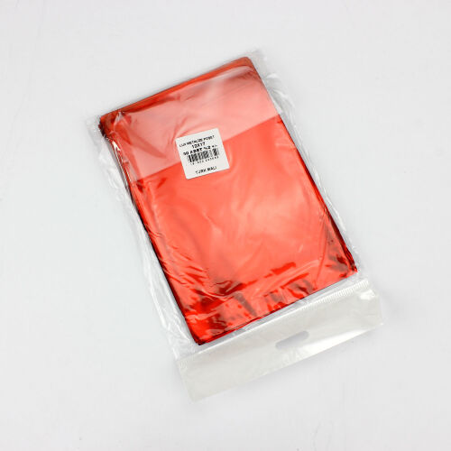 Lüx Metalize Bantlı Poşet Kırmızı 50'li Paket 12X17CM - Kare Dekor (1)