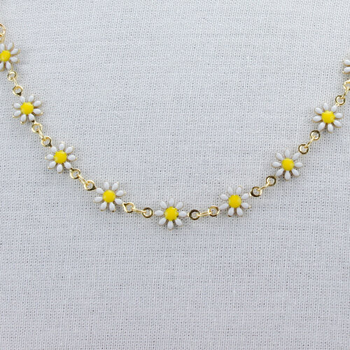 Lüx Papatya Kolye Model 6 - Kare Dekor (1)
