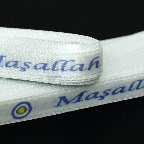 Maşallah Baskılı 1 Cm Saten Kurdele - Toptanalim (1)