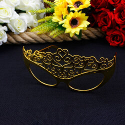 Maskeli Balo Parti Gözlüğü Gold 12'li Paket - 1