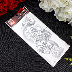 Maskeli Banknot Desenli Geçici Dövme - 3
