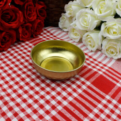 Metal Çerezlik Kase Gold 4x9,5 cm - 1