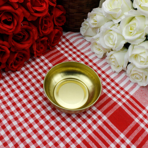 Metal Çerezlik Kase Gold 4x9,5 cm - Toptanalim (1)