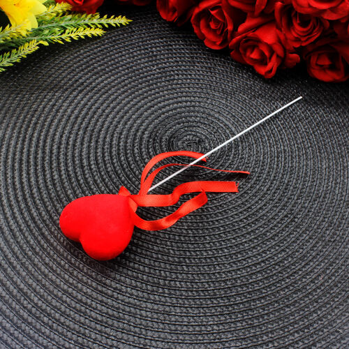 Metal Çubuklu Kalp Strafor 20CM 12'li paket - Kare Dekor (1)