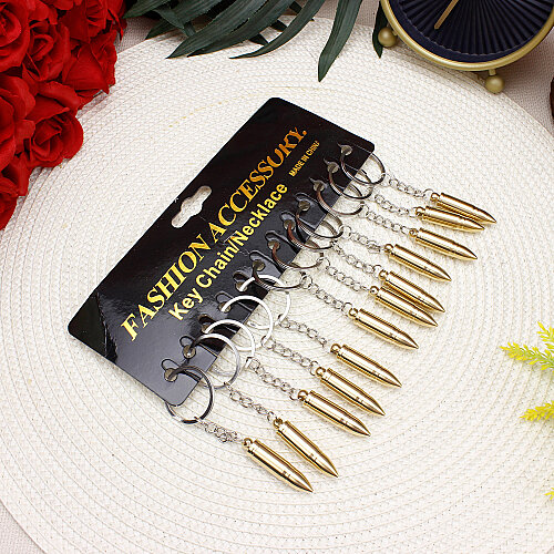 Metal Mermi Anahtarlık Gold 12’li Paket - 3