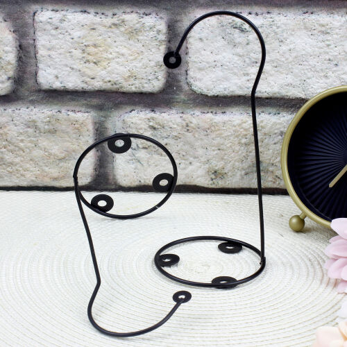Metal Stand Siyah 19CM - Kare Dekor