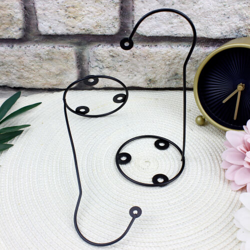 Metal Stand Siyah 19CM - Kare Dekor (1)