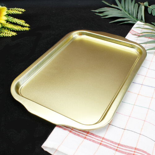 Metal Tepsi Gold Renk 20x30 cm - Toptanalim