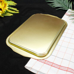 Metal Tepsi Gold Renk 20x30 cm - 2
