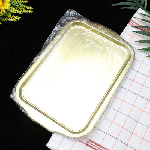 Metal Tepsi Gold Renk 20x30 cm - 3