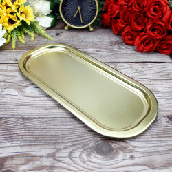 Metal Tepsi Gold Renk - 1