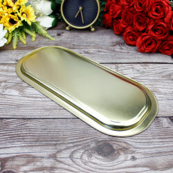 Metal Tepsi Gold Renk - 2