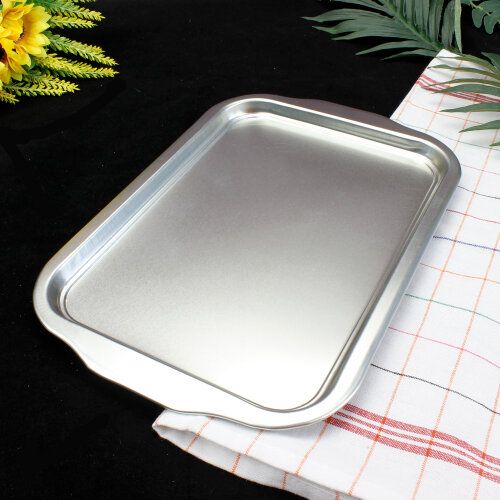 Metal Tepsi Gümüş Renk 20x30 cm - Toptanalim
