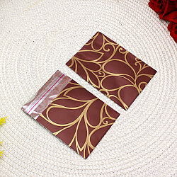 Metalize Bantlı Desenli Hediyelik Poşet Bordo Gold 7x9 cm - 2