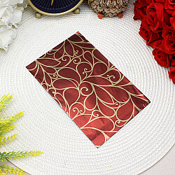  Metalize Bantlı Desenli Poşet Bordo 50’li Paket 11x12 cm - 2