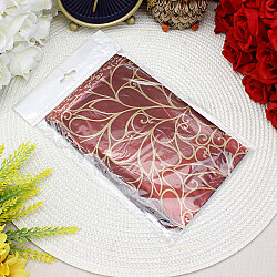  Metalize Bantlı Desenli Poşet Bordo 50’li Paket 11x12 cm - 3