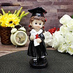 Mezuniyet Temalı Kız Çocuk Biblo Siyah 19 cm - 1