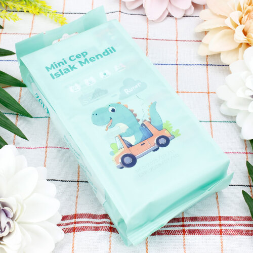 Mini Dino Cep Islak Mendil 8’li Paket - Toptanalim (1)