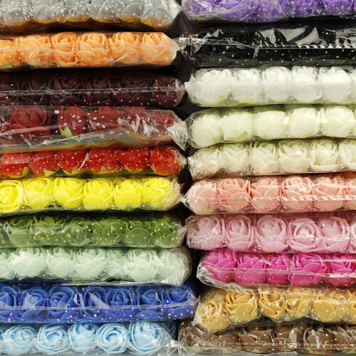 Mini Tüllü Lateks Gül Kırmızı 144'lü Paket - 3