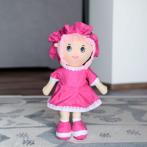 Mira Peluş Bez Bebek 70CM Pembe - Platin Gift (1)