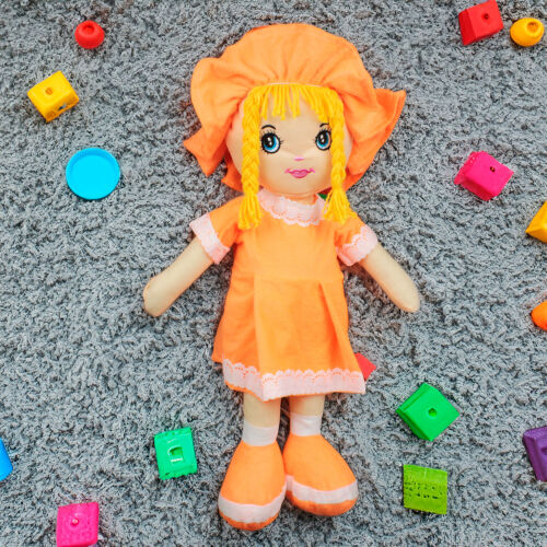 Mira Peluş Bez Bebek 70CM Turuncu - Platin Gift (1)