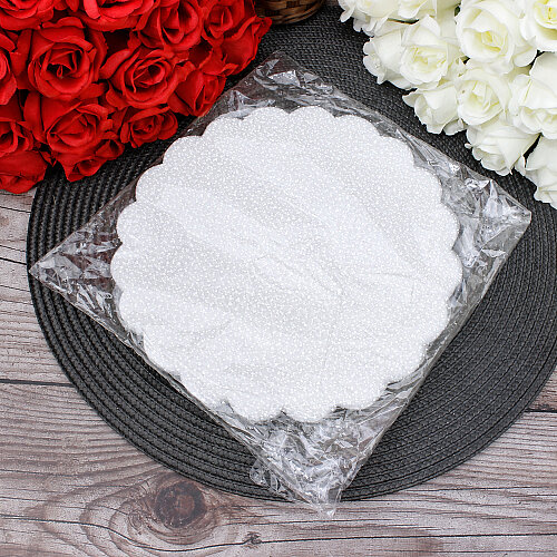 Organze Karlı Tül Kese Beyaz 22 cm 100’lü Paket - 3
