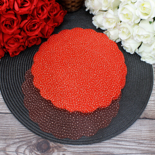 Organze Karlı Tül Kese Kırmızı 22 cm (100’lü Paket) - Toptanalim