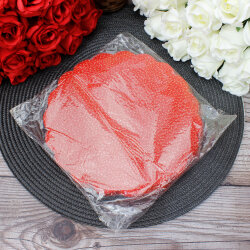 Organze Karlı Tül Kese Kırmızı 22 cm (100’lü Paket) - 3