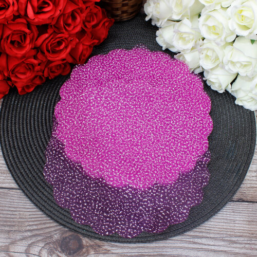 Organze Karlı Tül Kese Mor 22 cm (100’lü Paket) - Toptanalim