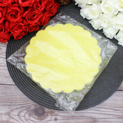 Organze Karlı Tül Kese Sarı 22 cm (100’lü Paket) - 3