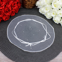 Organze Paraşüt Tül Kese Beyaz 26x26 cm (50’li Paket) - 1