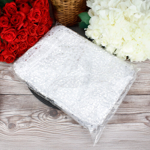 Organze Puantiyeli Tül Kese Beyaz 24x34 cm (100’lü Paket) - Toptanalim (1)