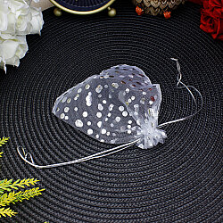  Organze Puantiyeli Tül Kese Gümüş 12x15 cm (100’lü Paket) - 3