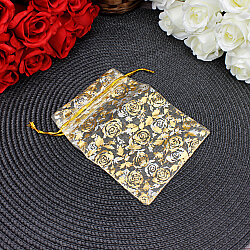 Organze Puantiyeli Tül Kese Gümüş 9x11 cm (100’lü Paket) - 1