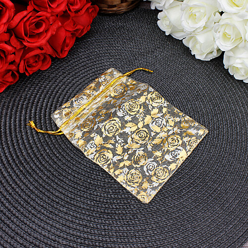 Organze Puantiyeli Tül Kese Gümüş 9x11 cm (100’lü Paket) - Toptanalim