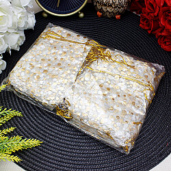 Organze Puantiyeli Tül Kese Krem 9x12 cm (100’lü Paket) - 4